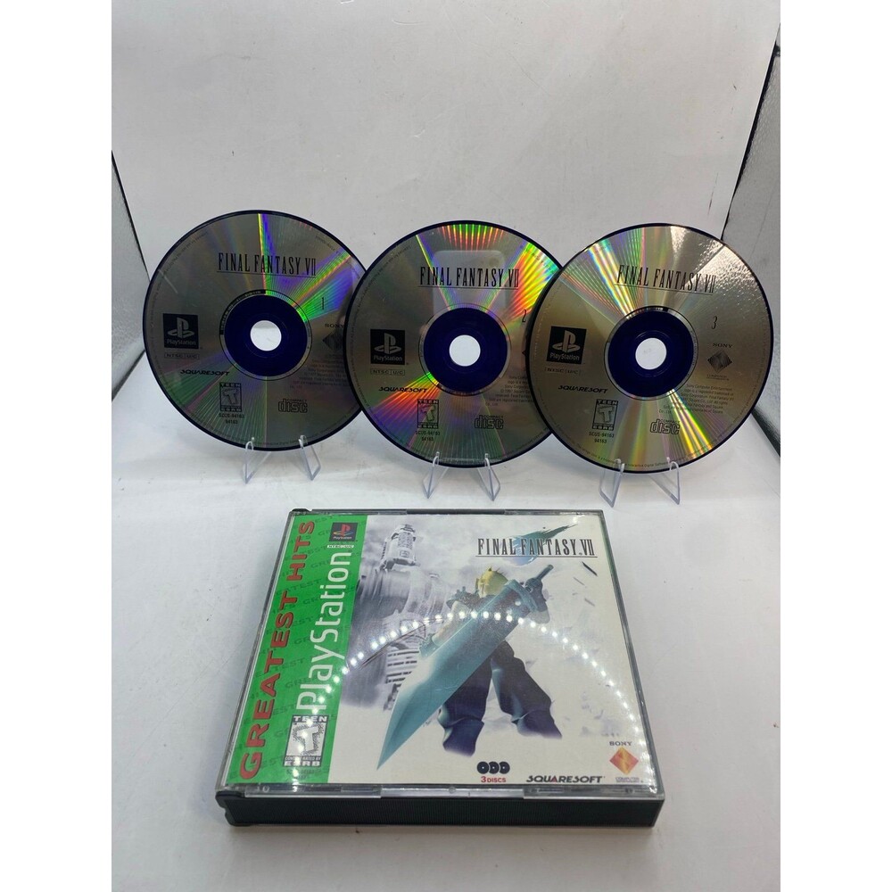Final Fantasy VII Greatest Hits 3 Disc PS1 Game no manual